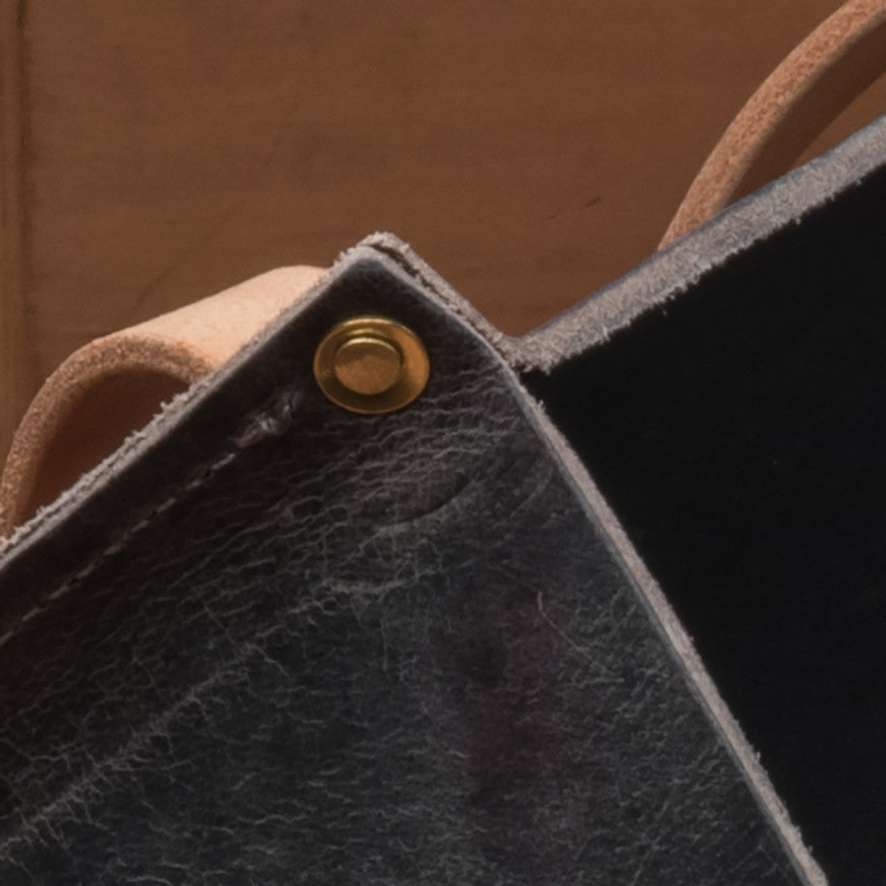 Portable Leather Tool Bag- Blue