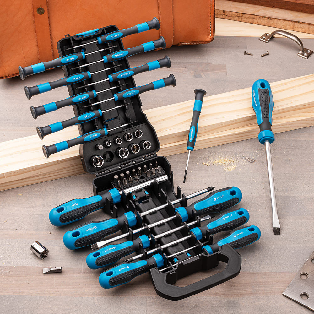 44-Piece Screwdriver, Bit, and Socket Set