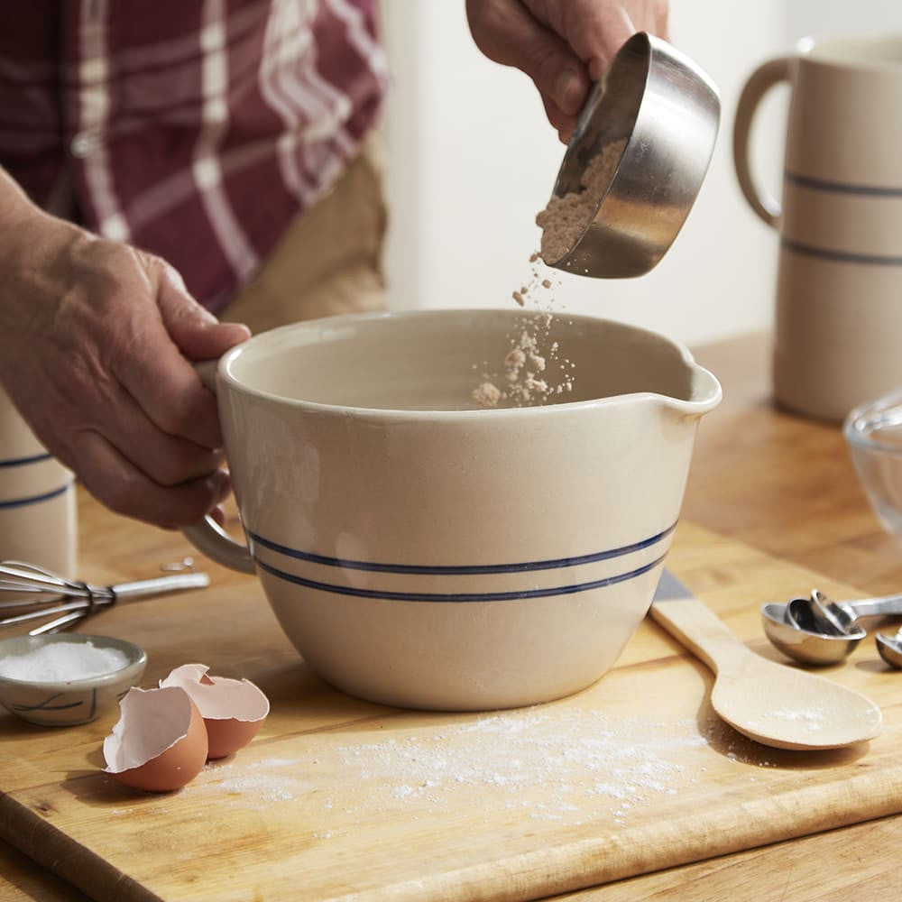 USA Made Stoneware Half-Gallon Batter Bowl