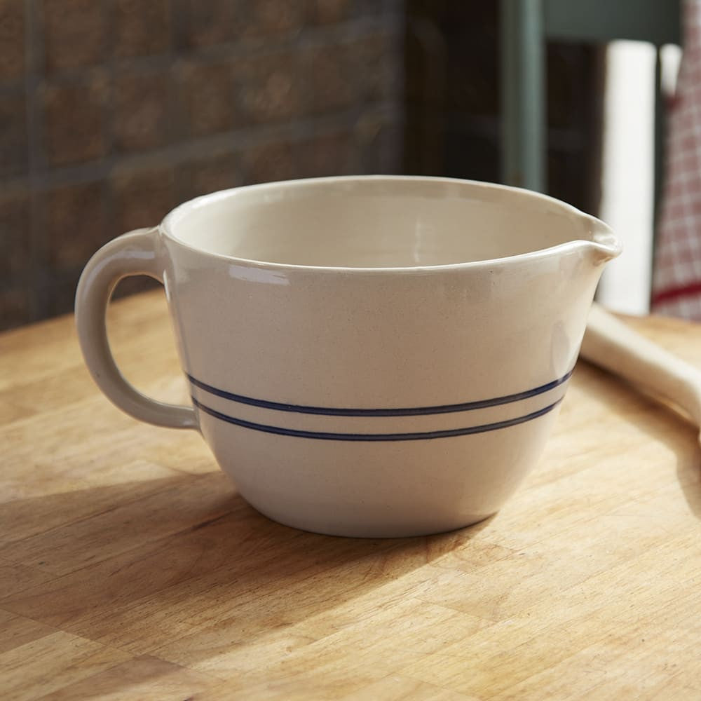 USA Made Stoneware Half-Gallon Batter Bowl