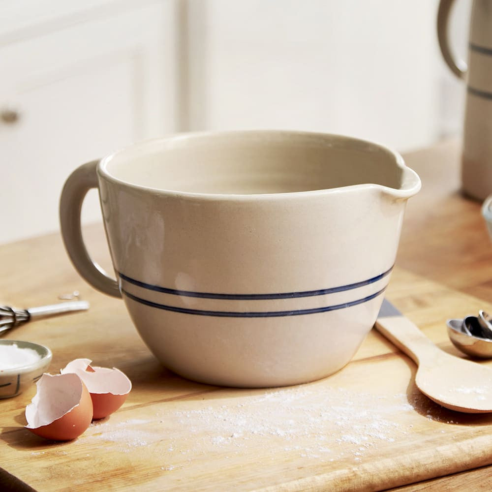 USA Made Stoneware Half-Gallon Batter Bowl