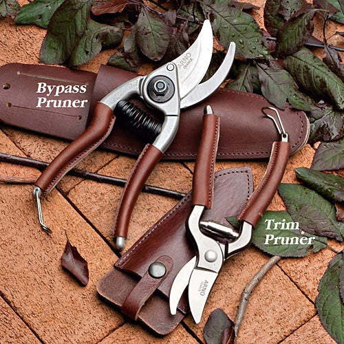Leather Grip Bypass Pruner
