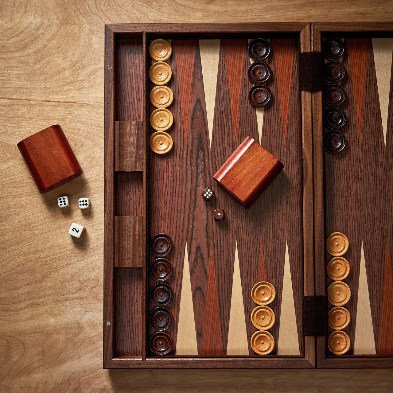 Longfield Games backgammon Piping groot - 18 inch - zwart
