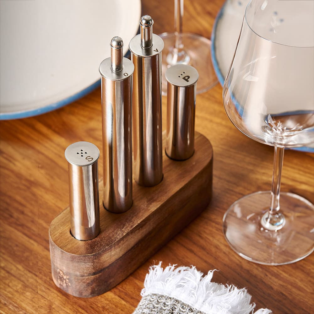 Modern Oil, Vinegar, and Salt & Pepper Set