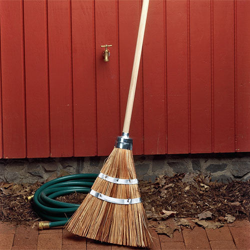 Heavy-Duty Garden & Garage Broom - Piassava bristles