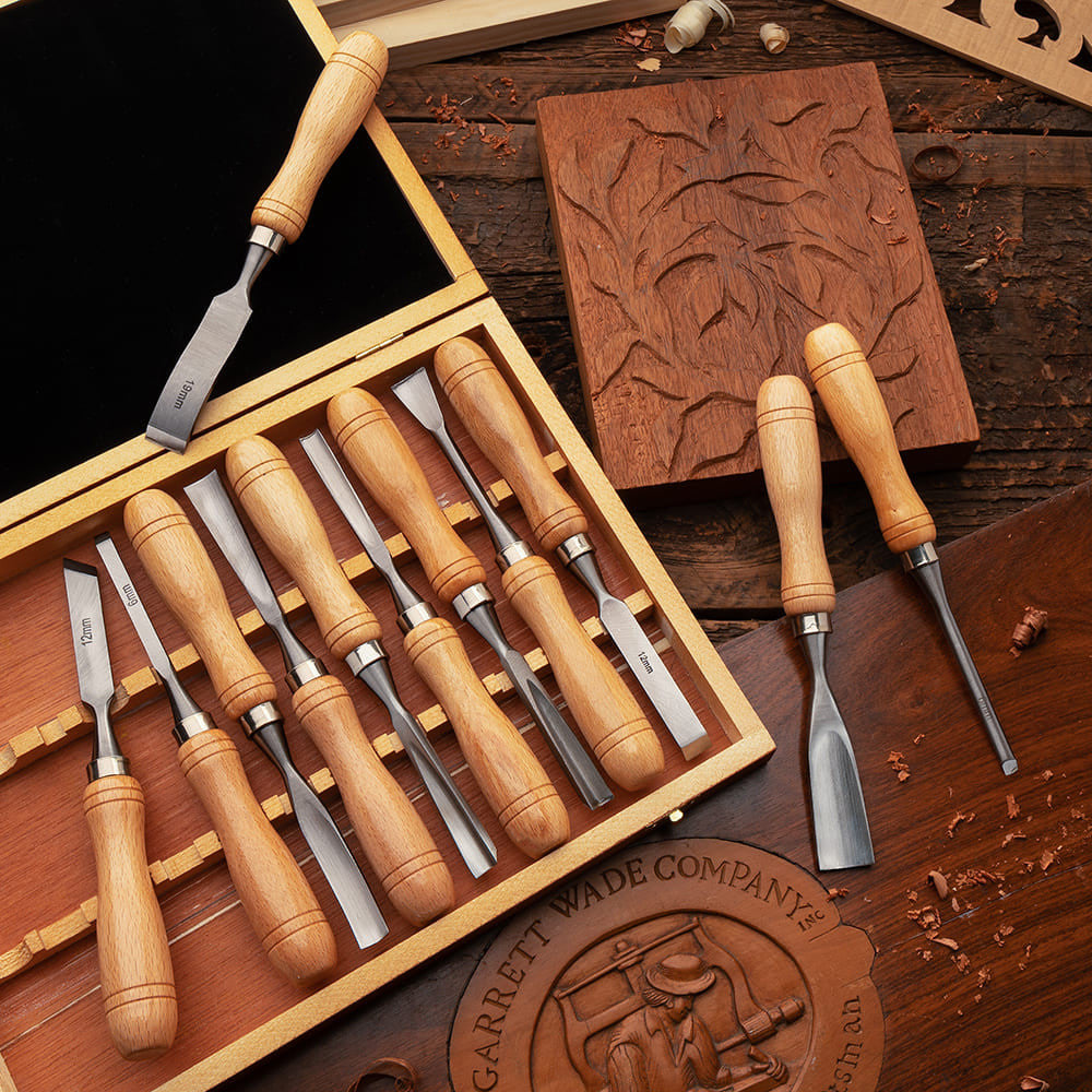 歯科用器具セット 8本 木製ケース付きAntique SELFIE CAT 12 Piece Wood Chisel Set for Woodworking Tools Wood