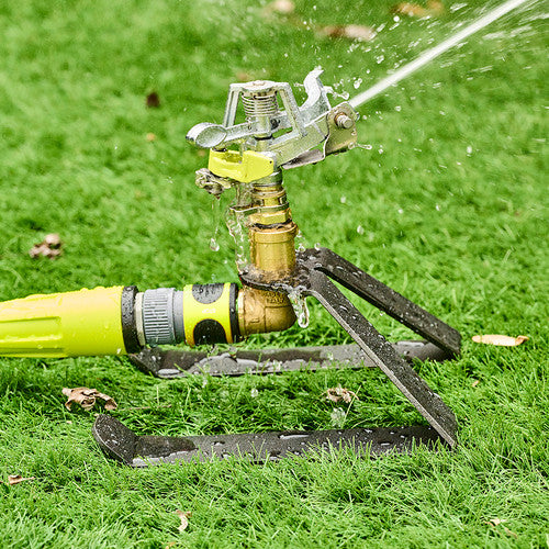Italian-Made Wide-Area Sprinkler with Metal Sled