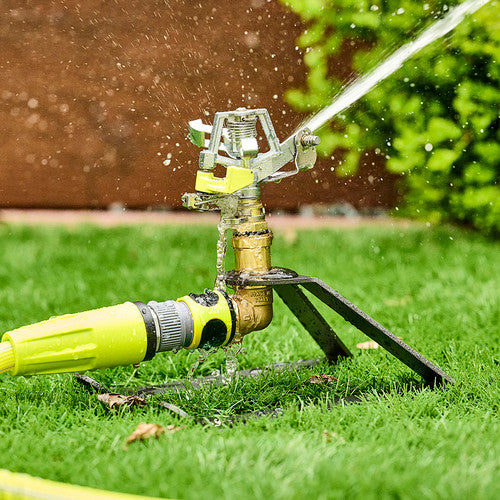 Italian-Made Wide-Area Sprinkler with Metal Sled