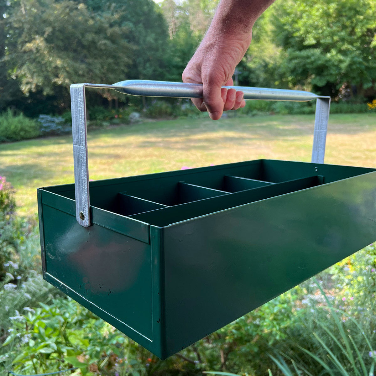Steel garden tool tote