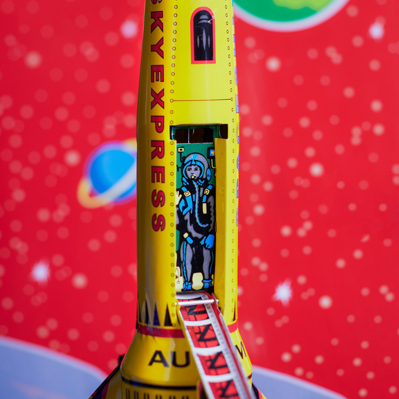 Retro Tin Rocket - Yellow
