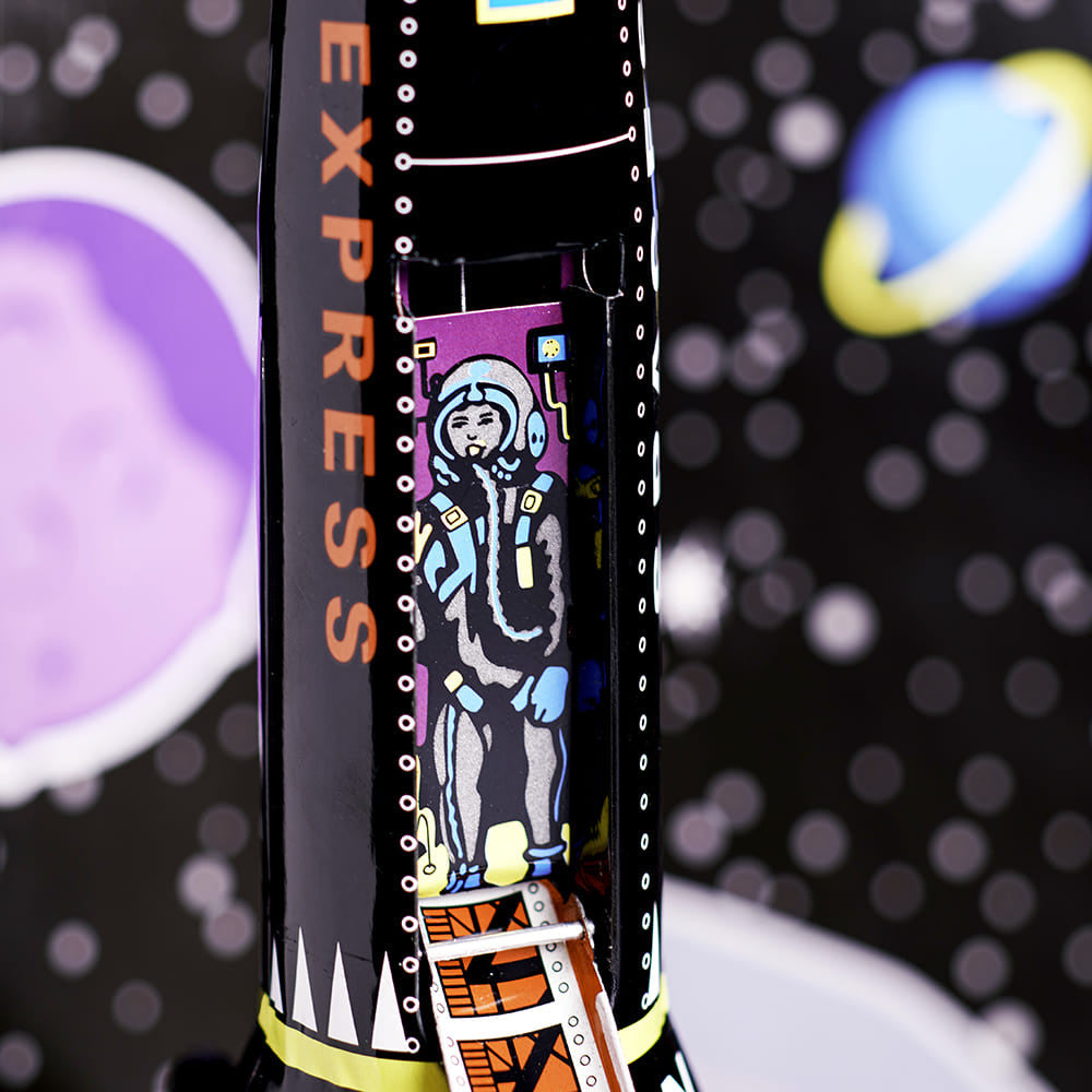 Retro Tin Rocket - Black