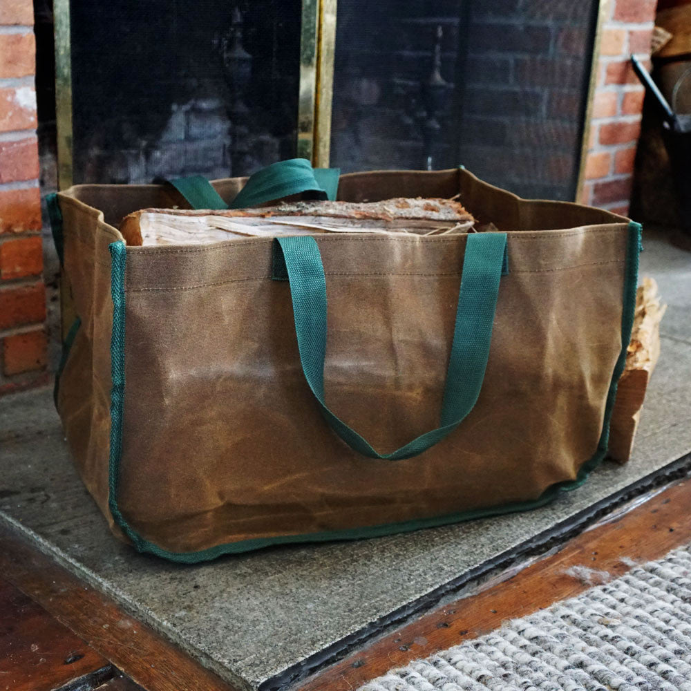 Waxed Canvas Log Carrier