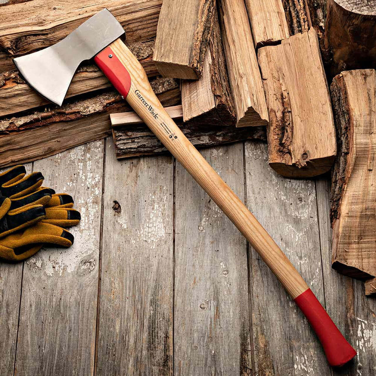 German Made Forest Axe With Protective Steel Collar