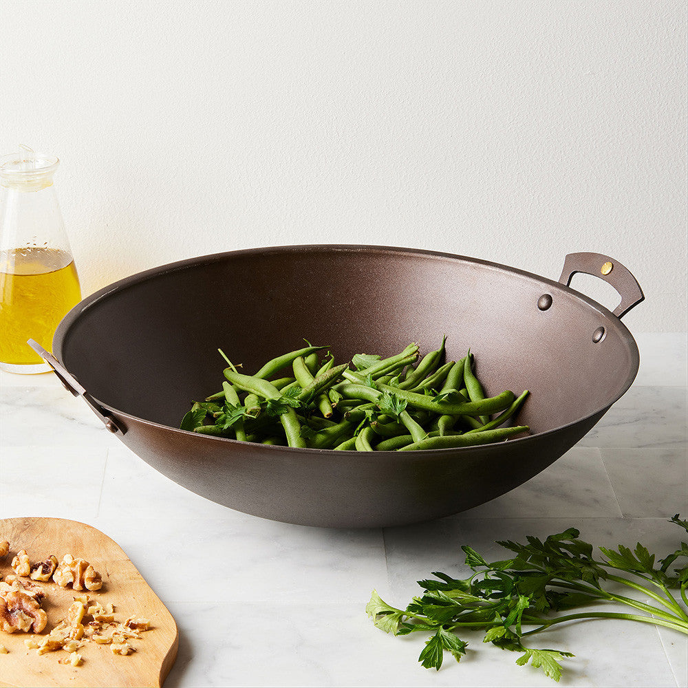 Netherton Prospector-Handled Spun Iron Wok | Garrett Wade