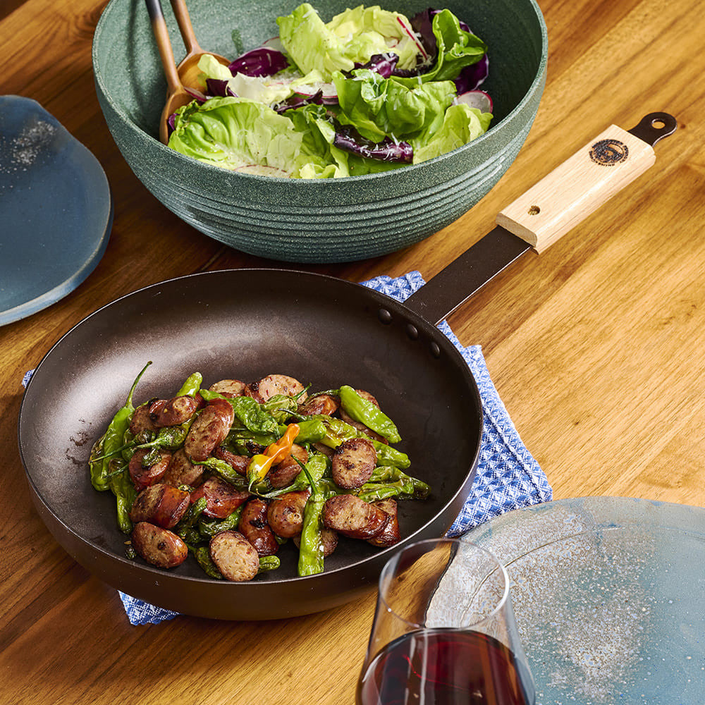 Netherton Spun Iron Chef's Pan with Lid