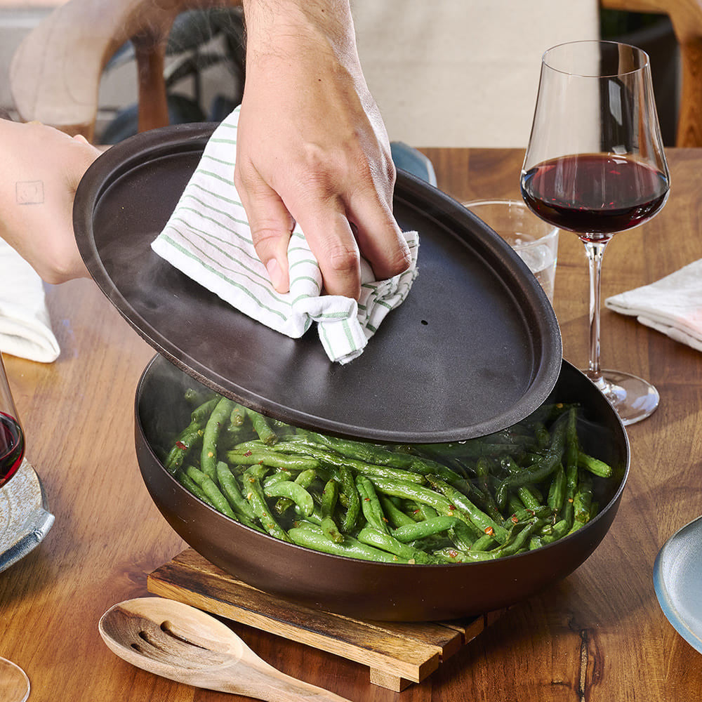 Netherton Spun Iron Chef's Pan with Lid