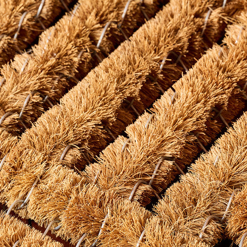 Coir and Stainless Steel Half-Round Spiral Doormat