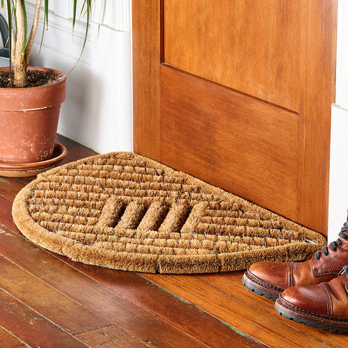 Coir and Stainless Steel Half-Round Spiral Doormat