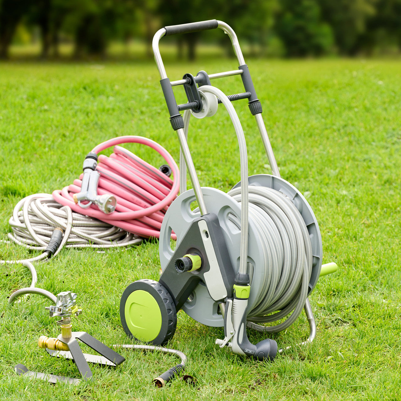 Guided Hose Reel with 100' Ultra Tough Hose