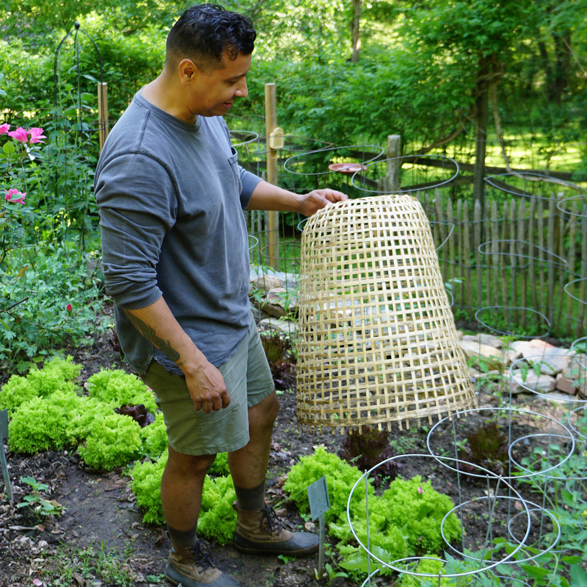 Woven Bamboo Garden Cloche