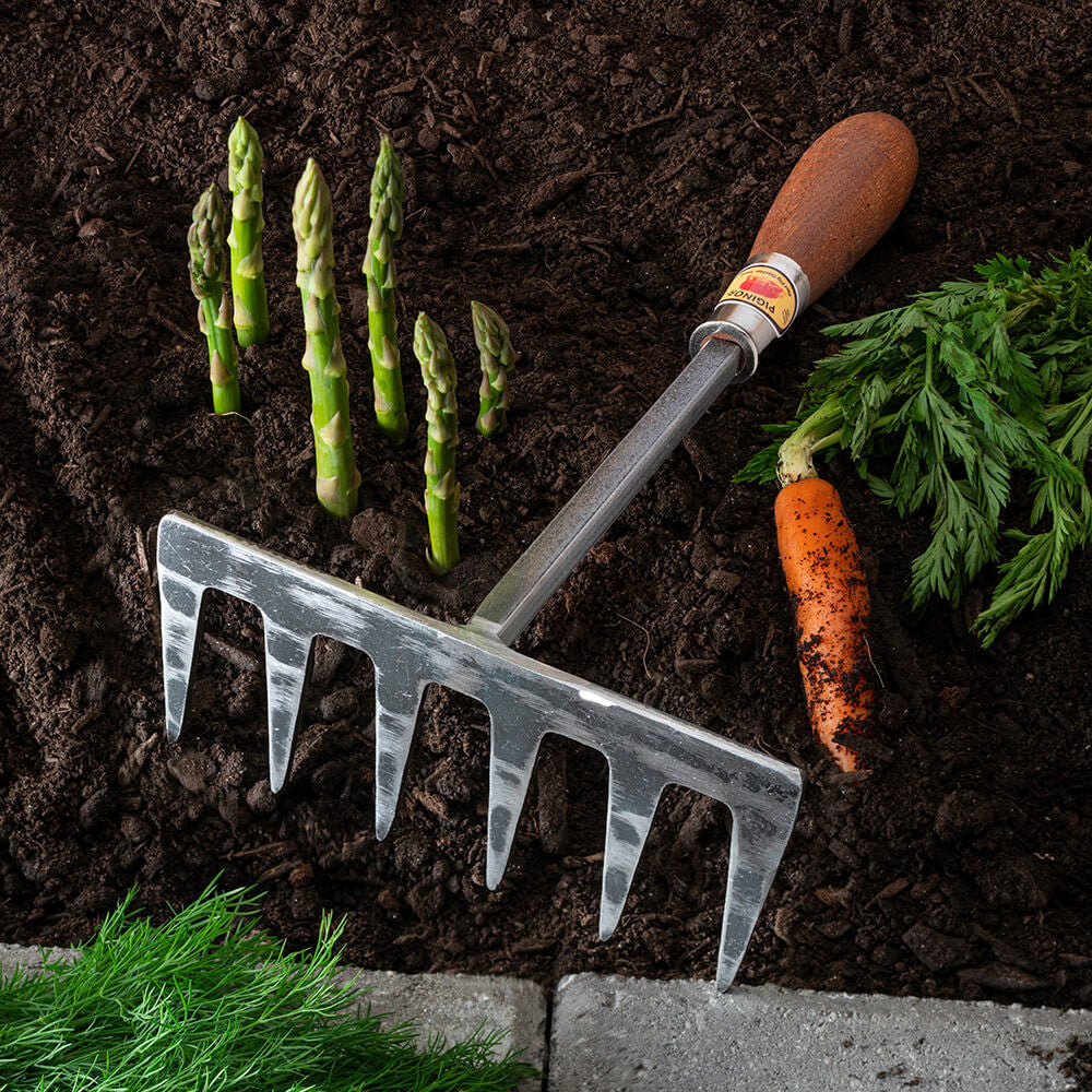 Blacksmith-Forged Hand Rake