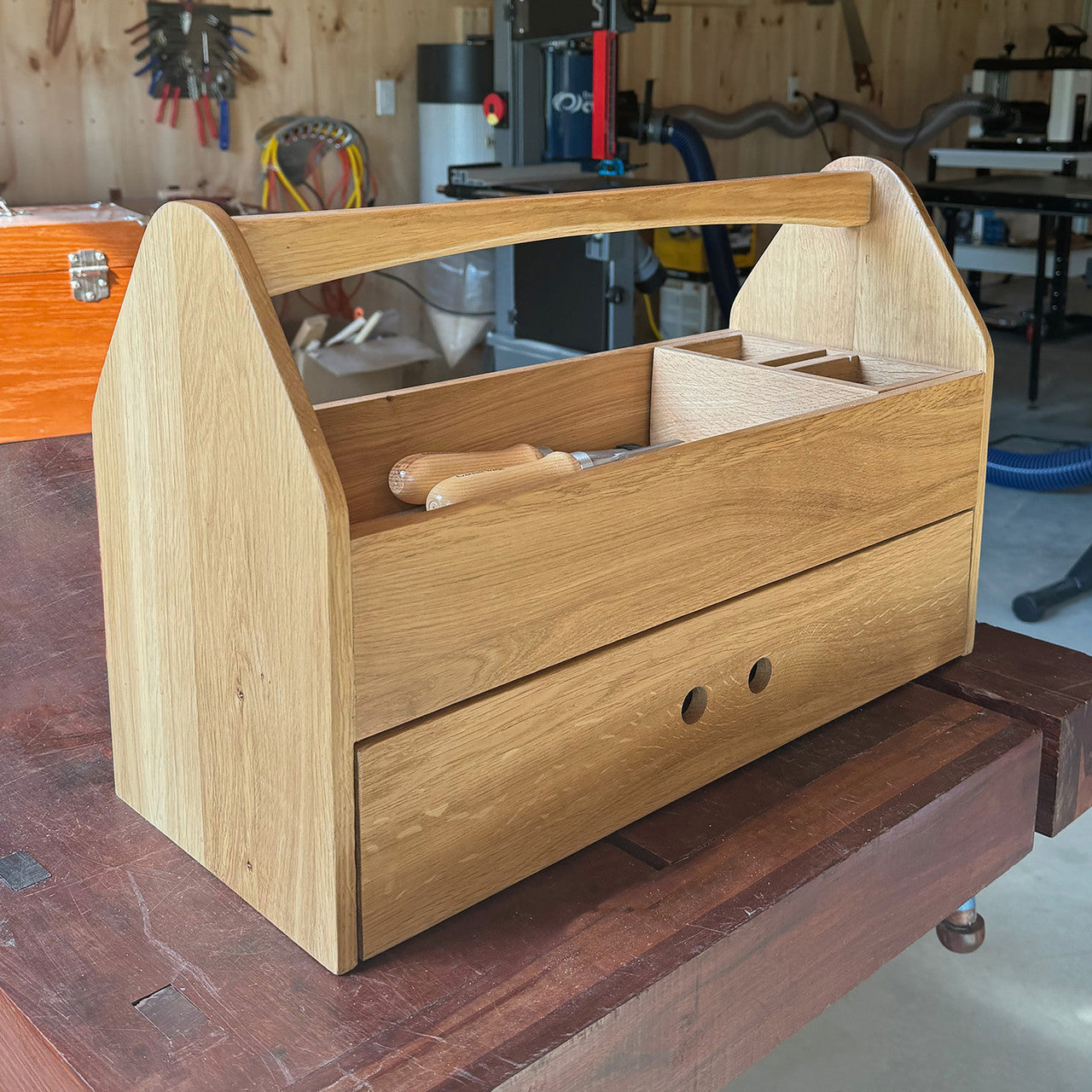 Old World Oak Tool Carrier