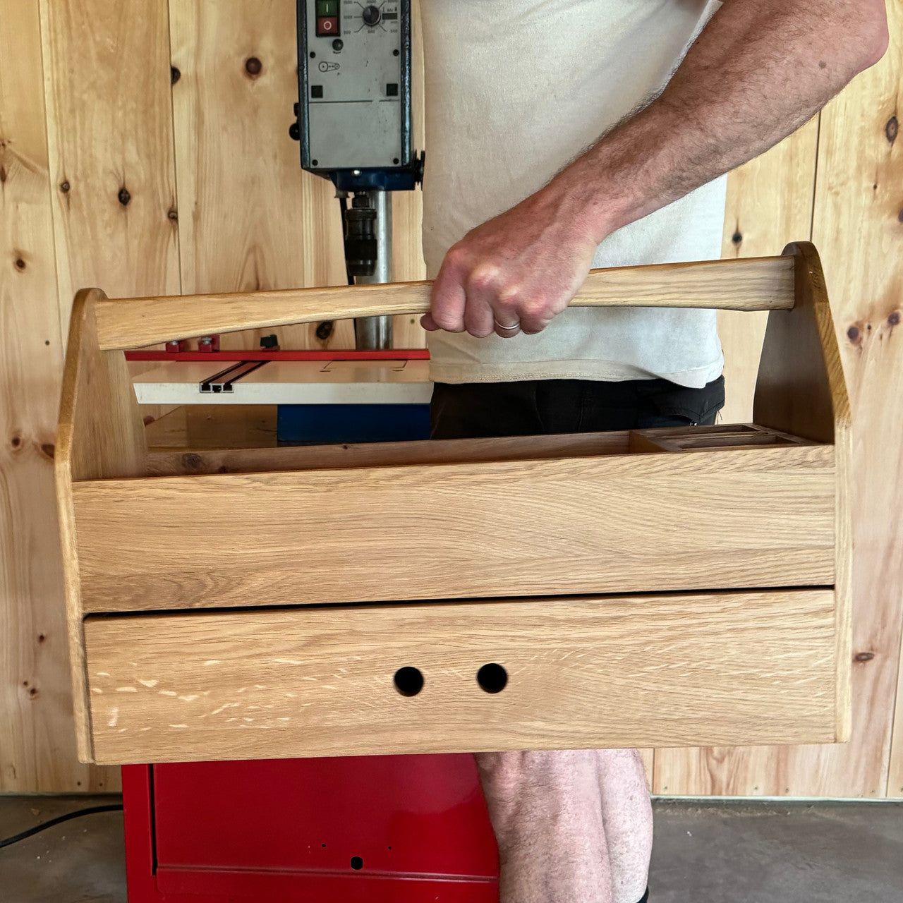 Old World Oak Tool Carrier