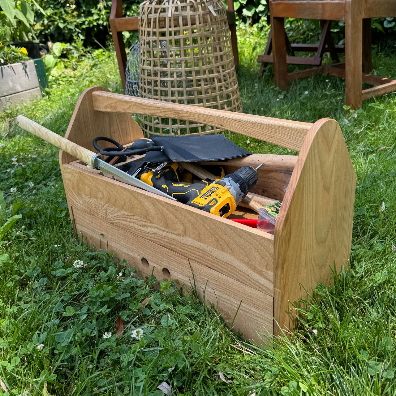 Old World Oak Tool Carrier