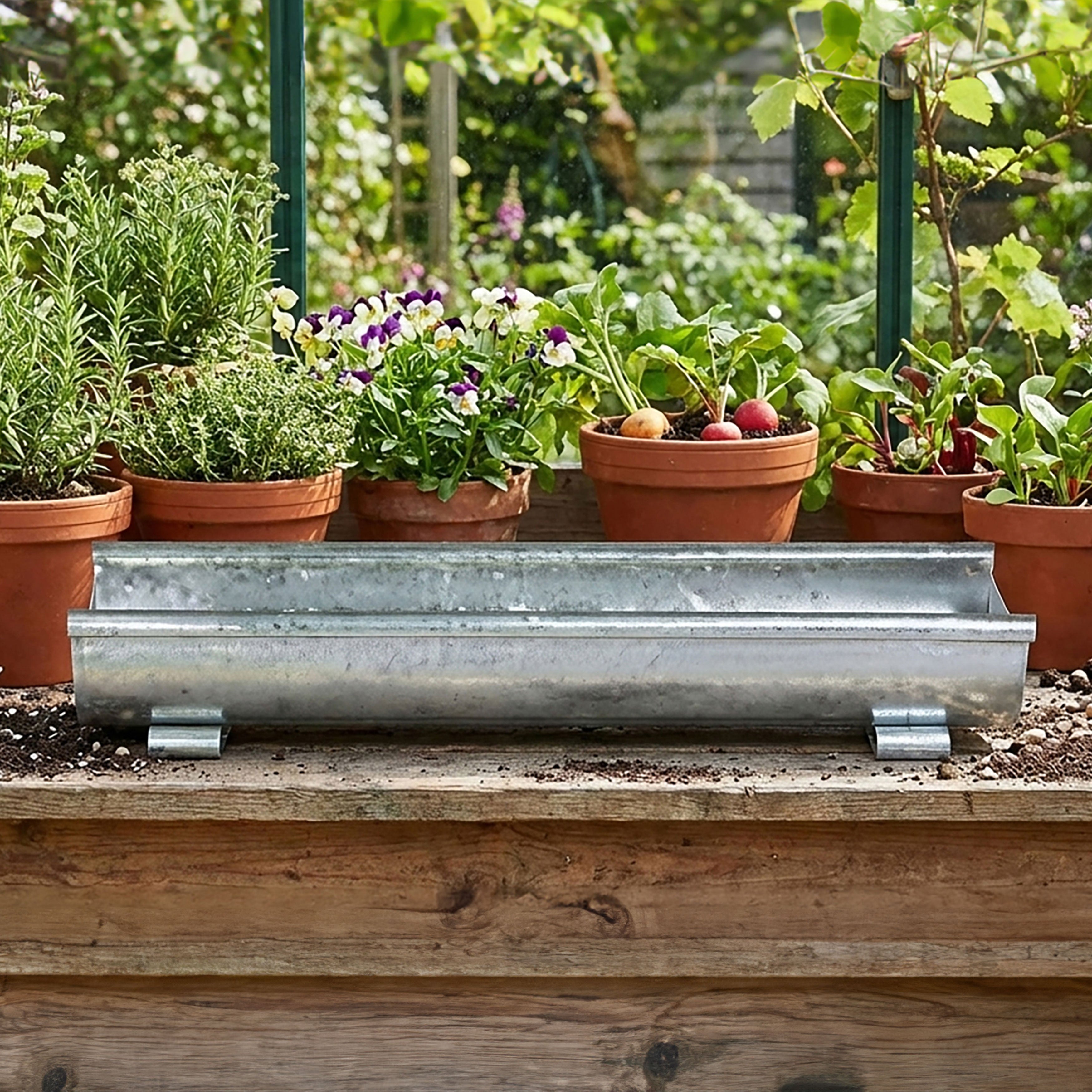 Long Steel Flower Trough