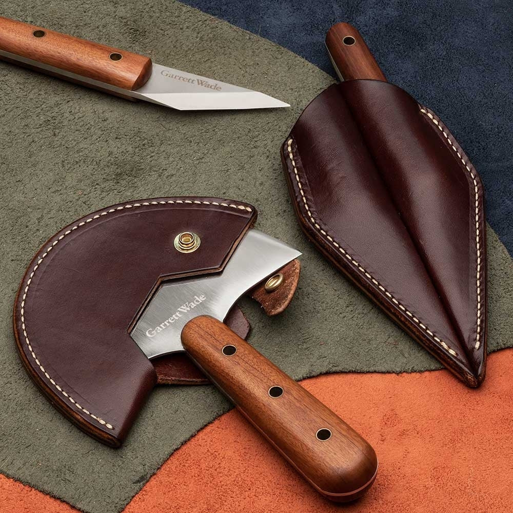Left and Right Hand Leatherwork Crafting Knives & Moon shaped cutter