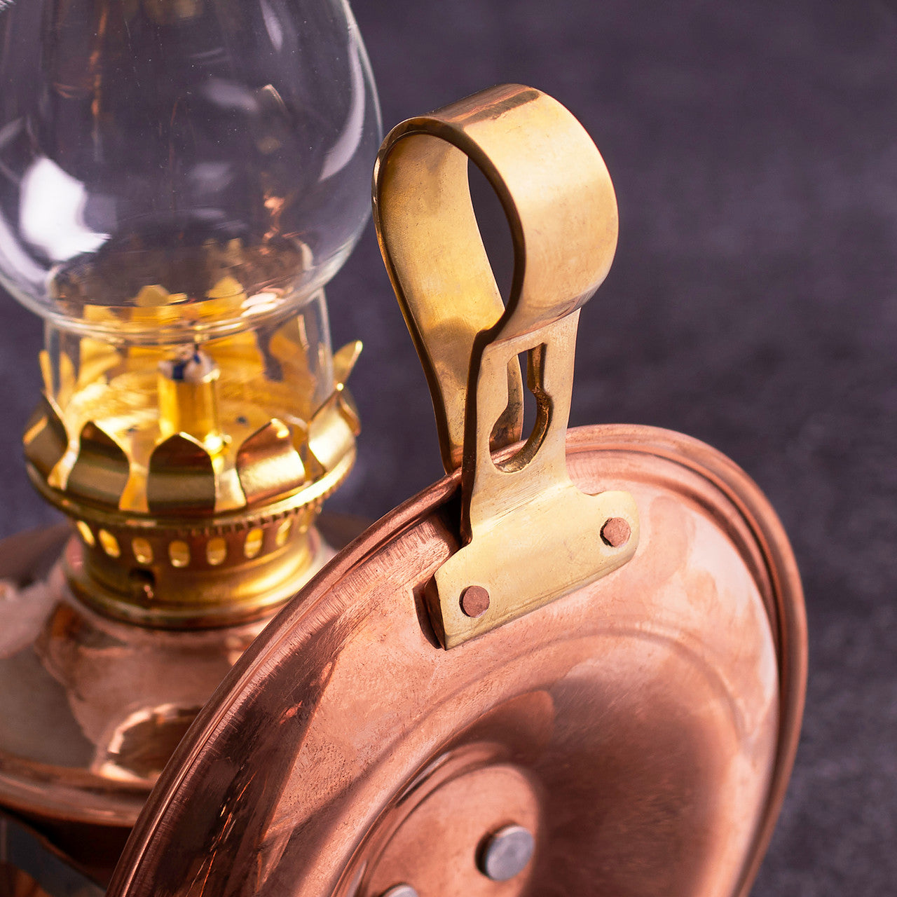 Unique Copper & Brass Swivel Oil Lamp