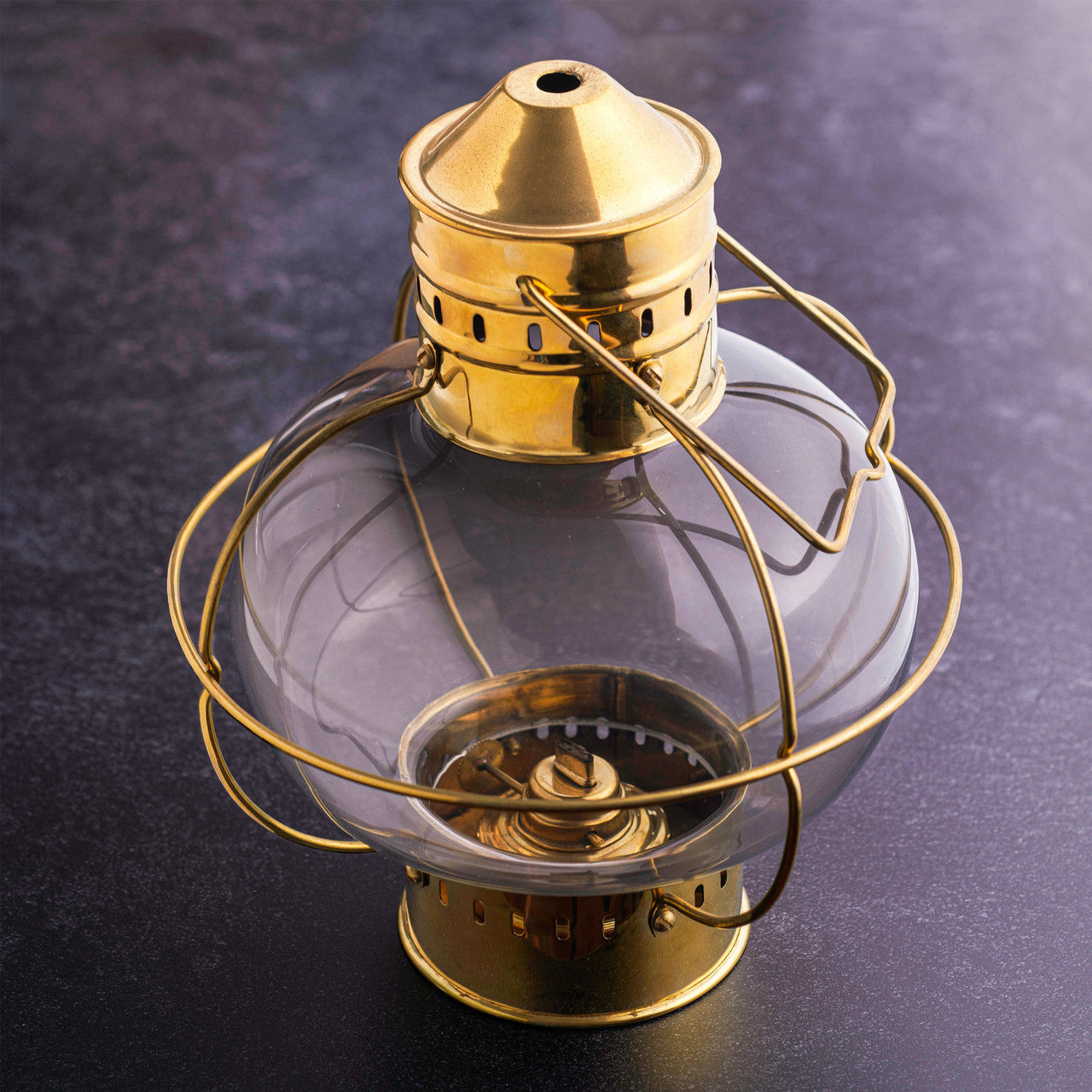 Brass “Onion”-Style Oil Lamp