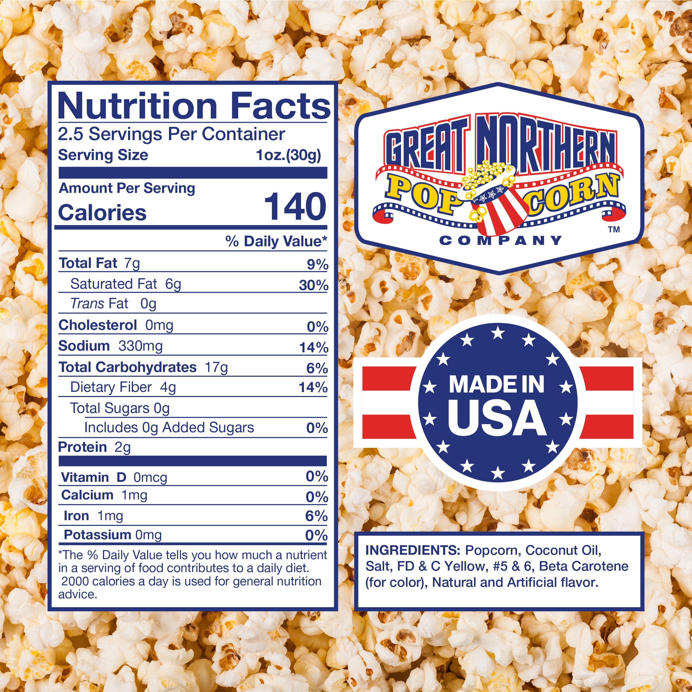 2.5 oz Popcorn Packs - 12 packs