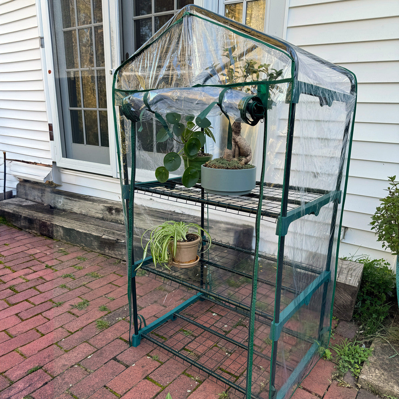 three tier greenhouse with removable cover