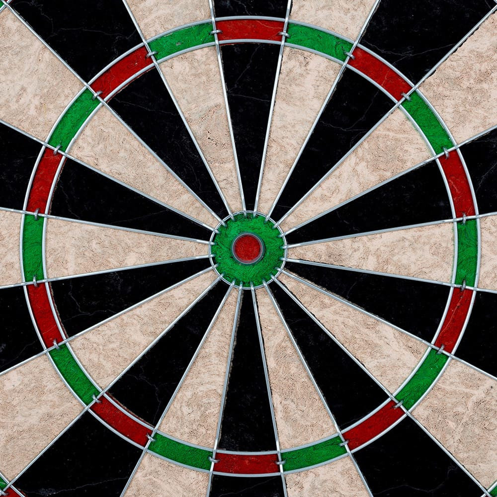 Old-Fashioned Dartboard Set in a Pine Cabinet