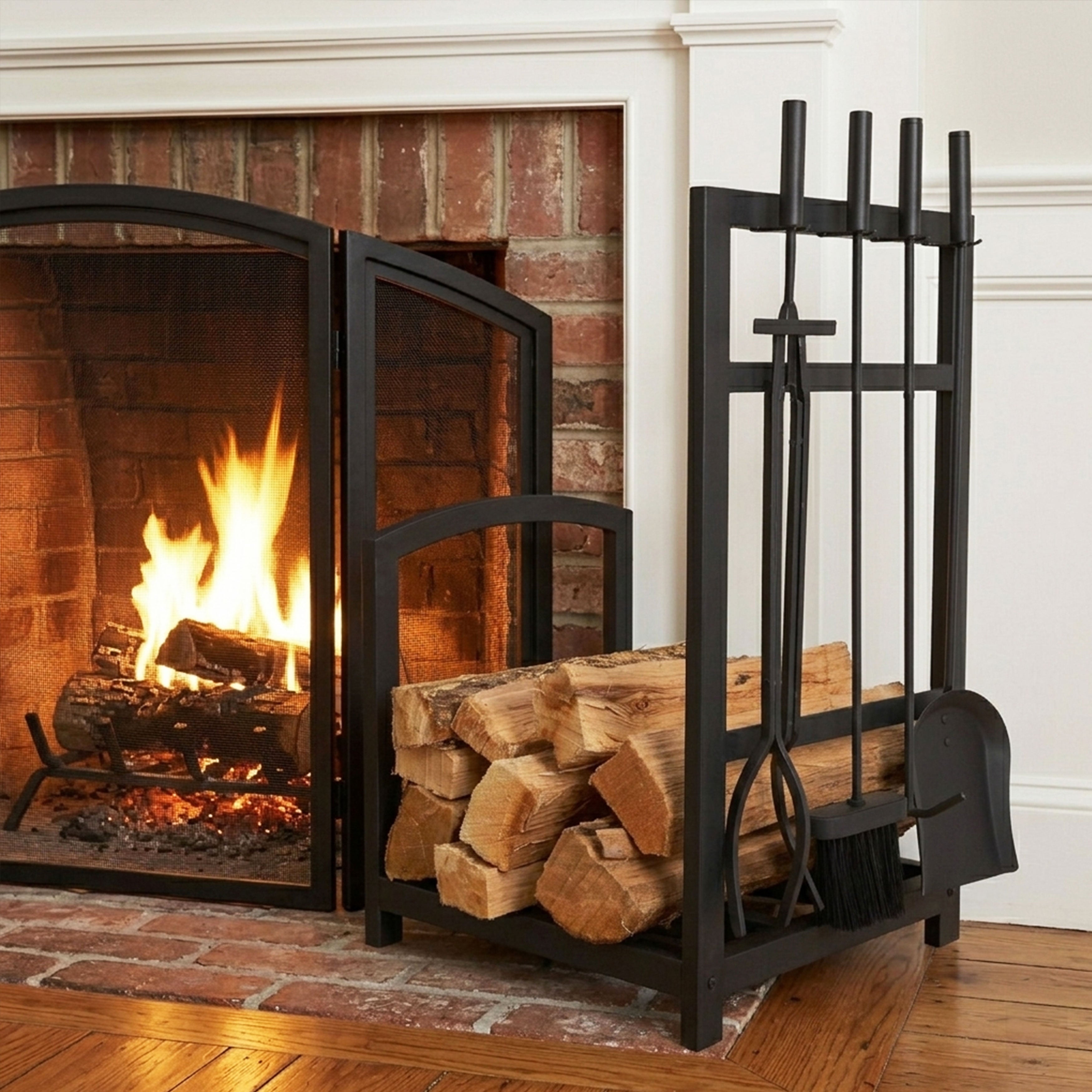 5-Piece Firewood Rack Set