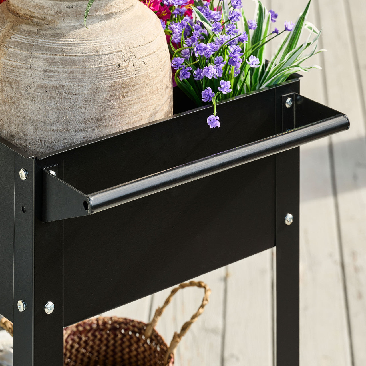 Metal Raised Garden Bed with Wheels