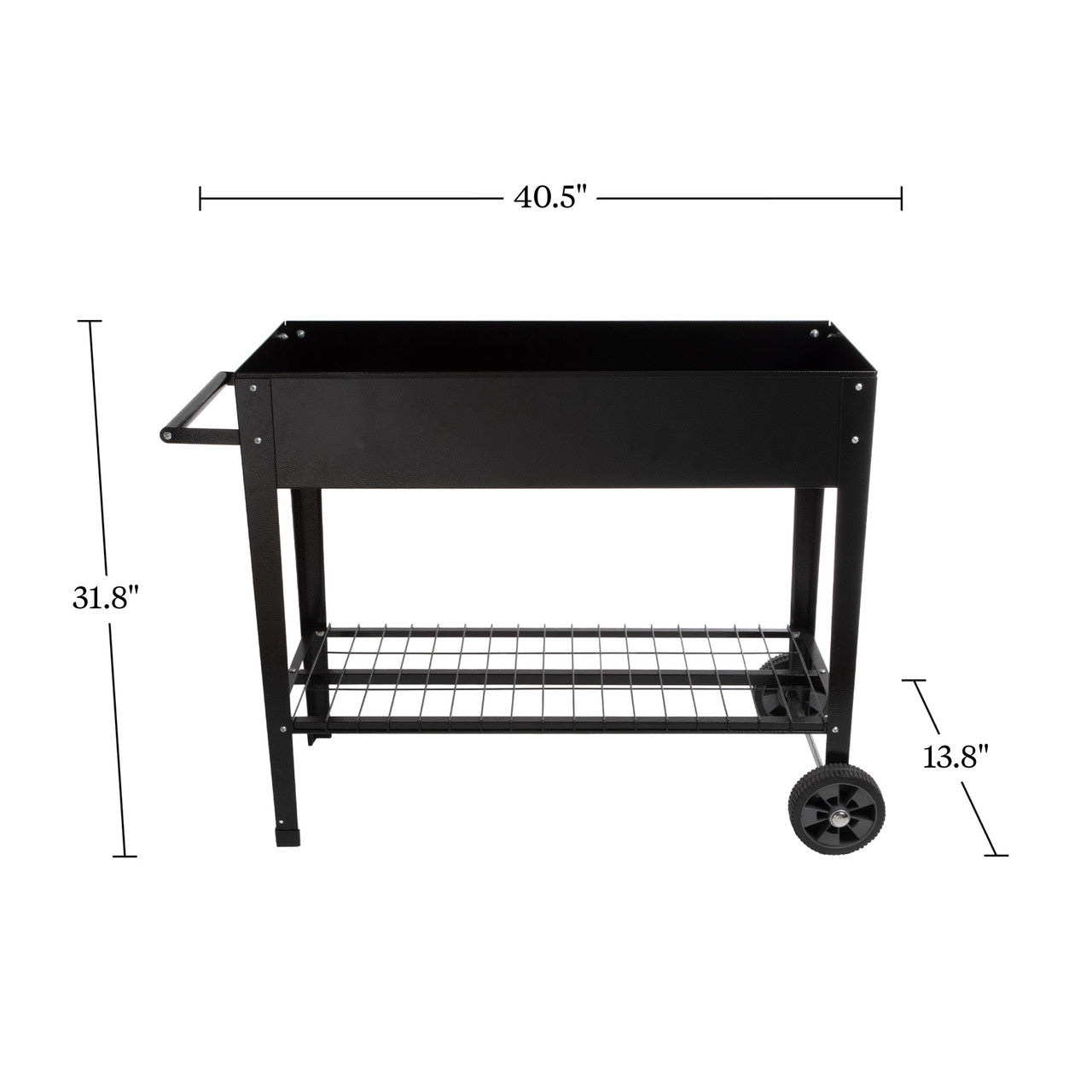 Metal Raised Garden Bed with Wheels