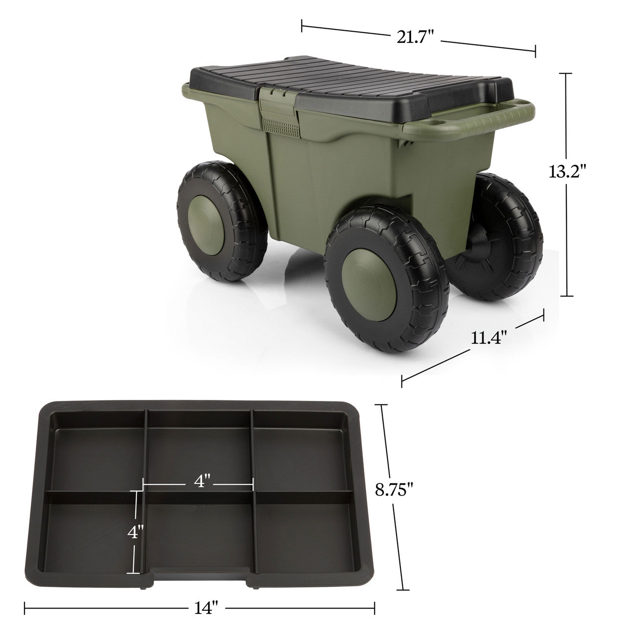 Rolling Garden Cart & Seat