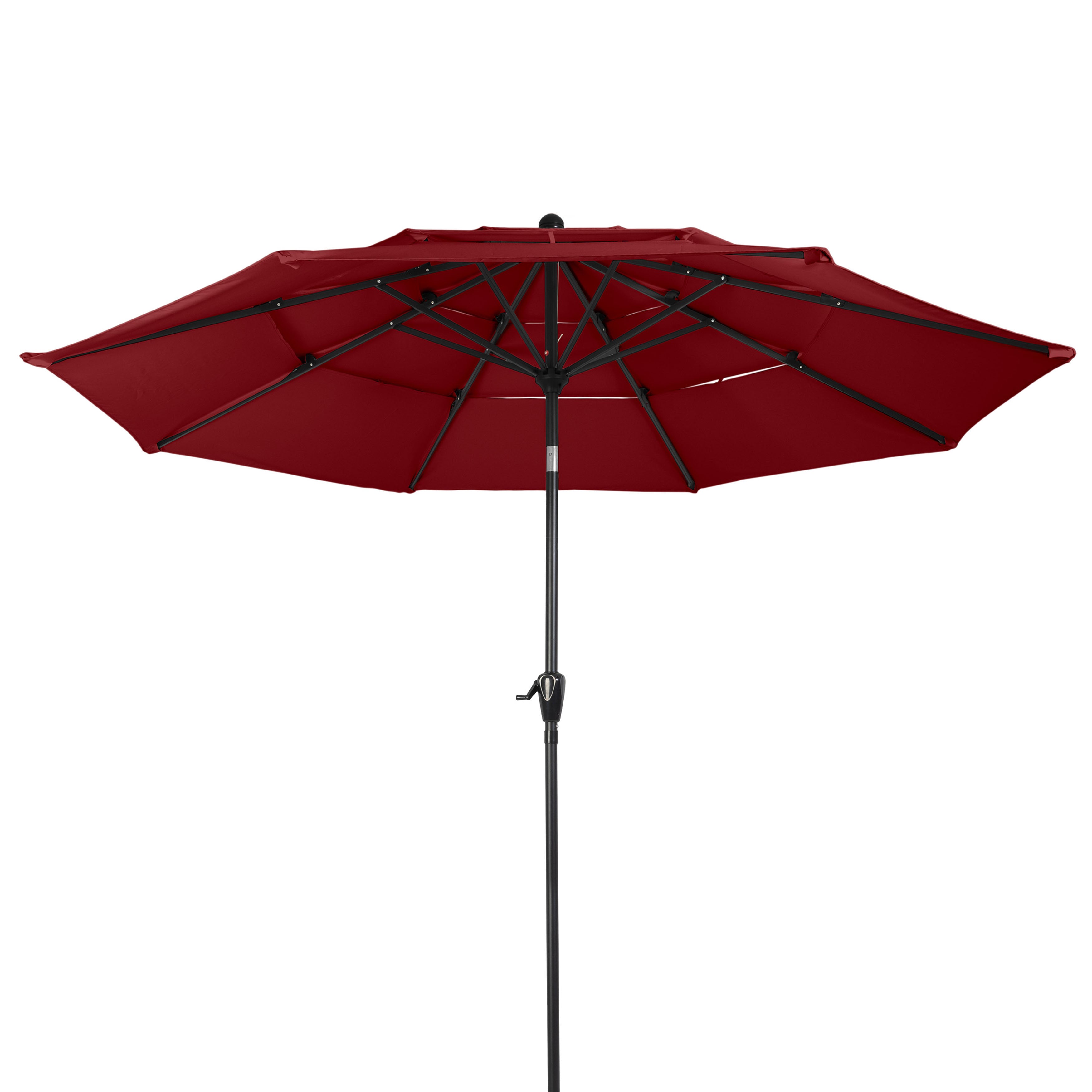 Triple Layer Patio Umbrella - Red