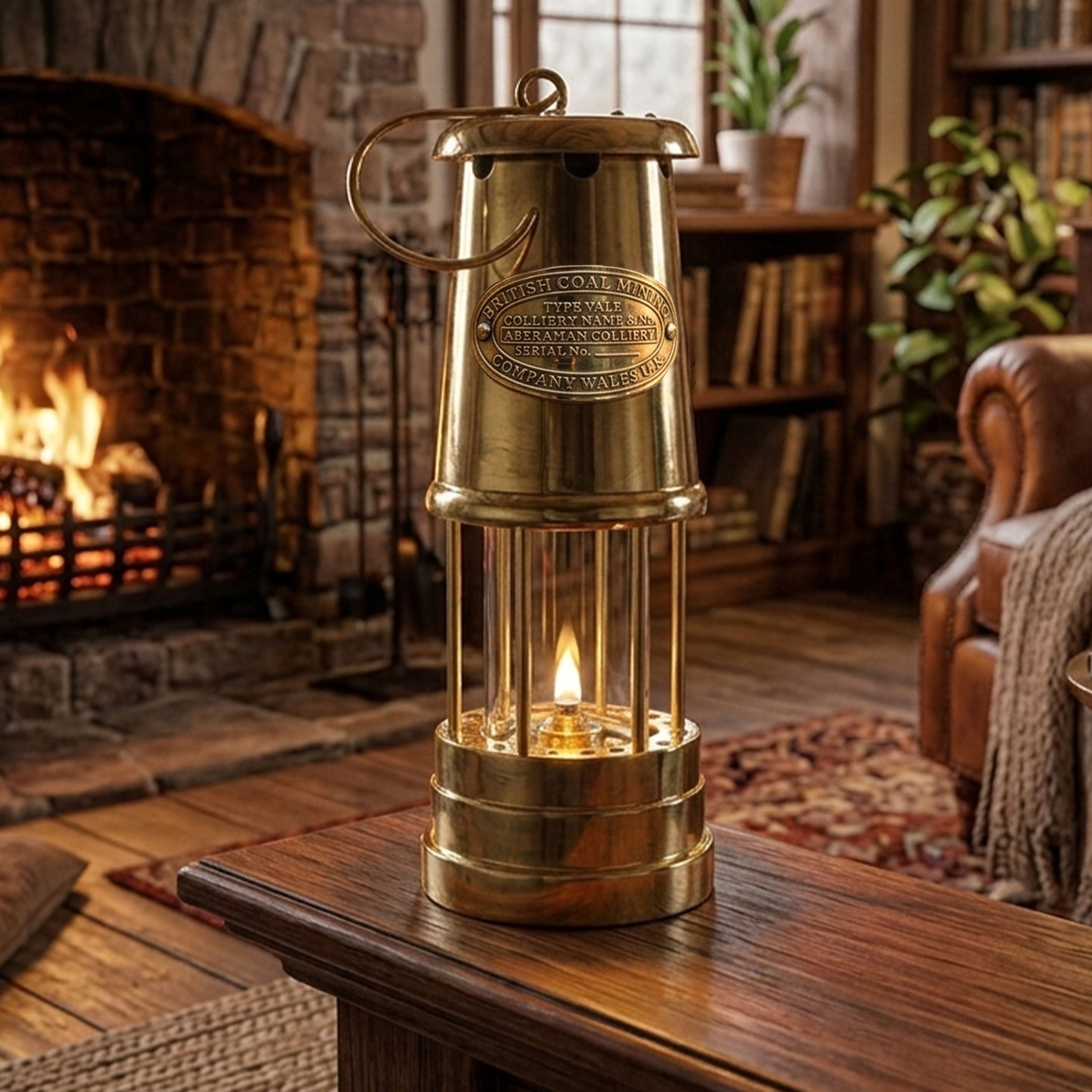 10" All Brass Oil Lamp