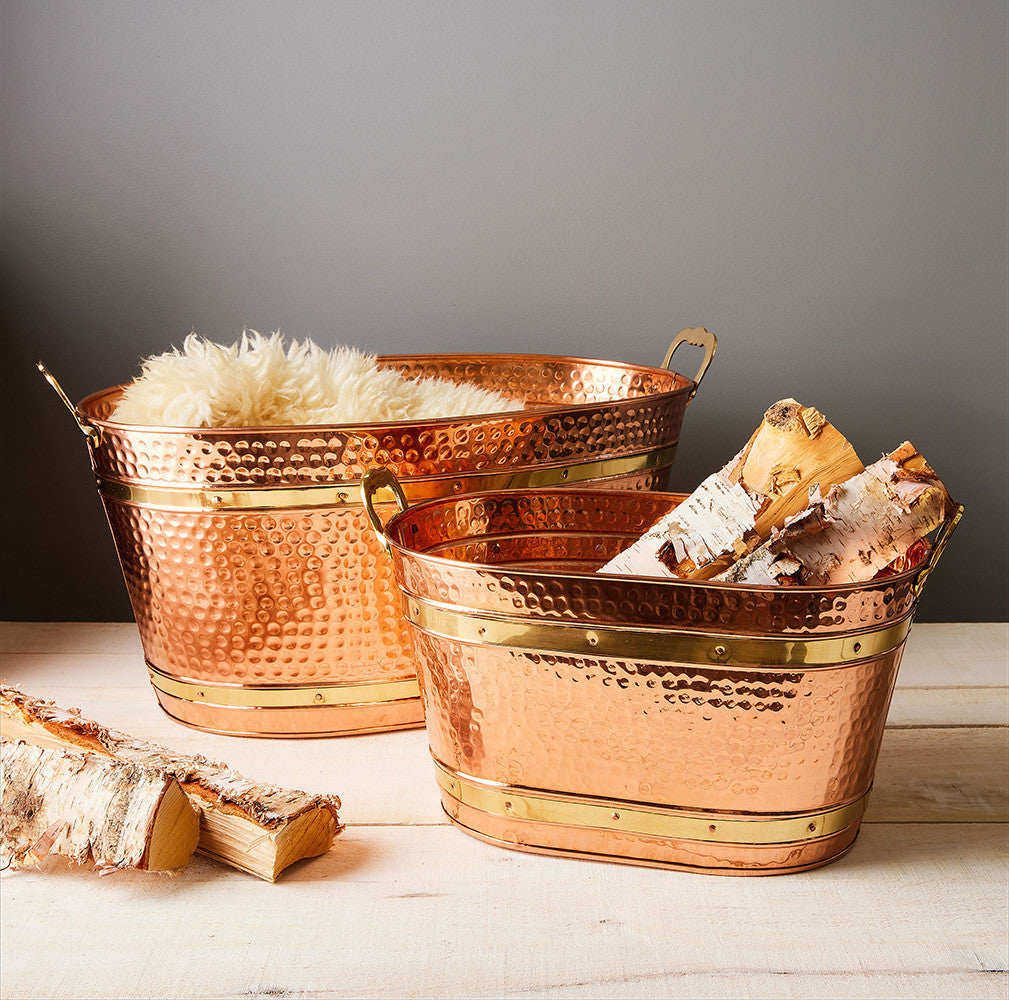 Copper Basins for firewood