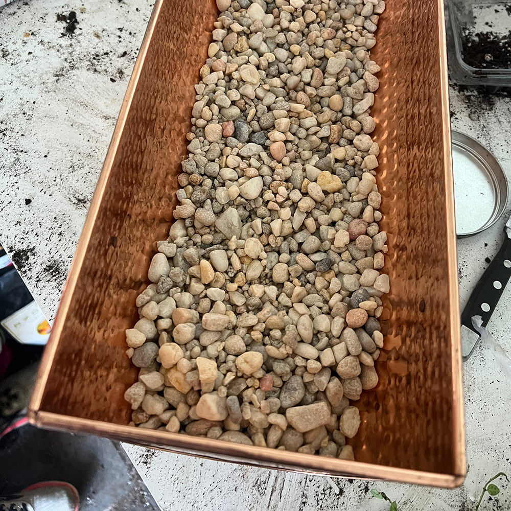 Small Solid Copper Window Planter