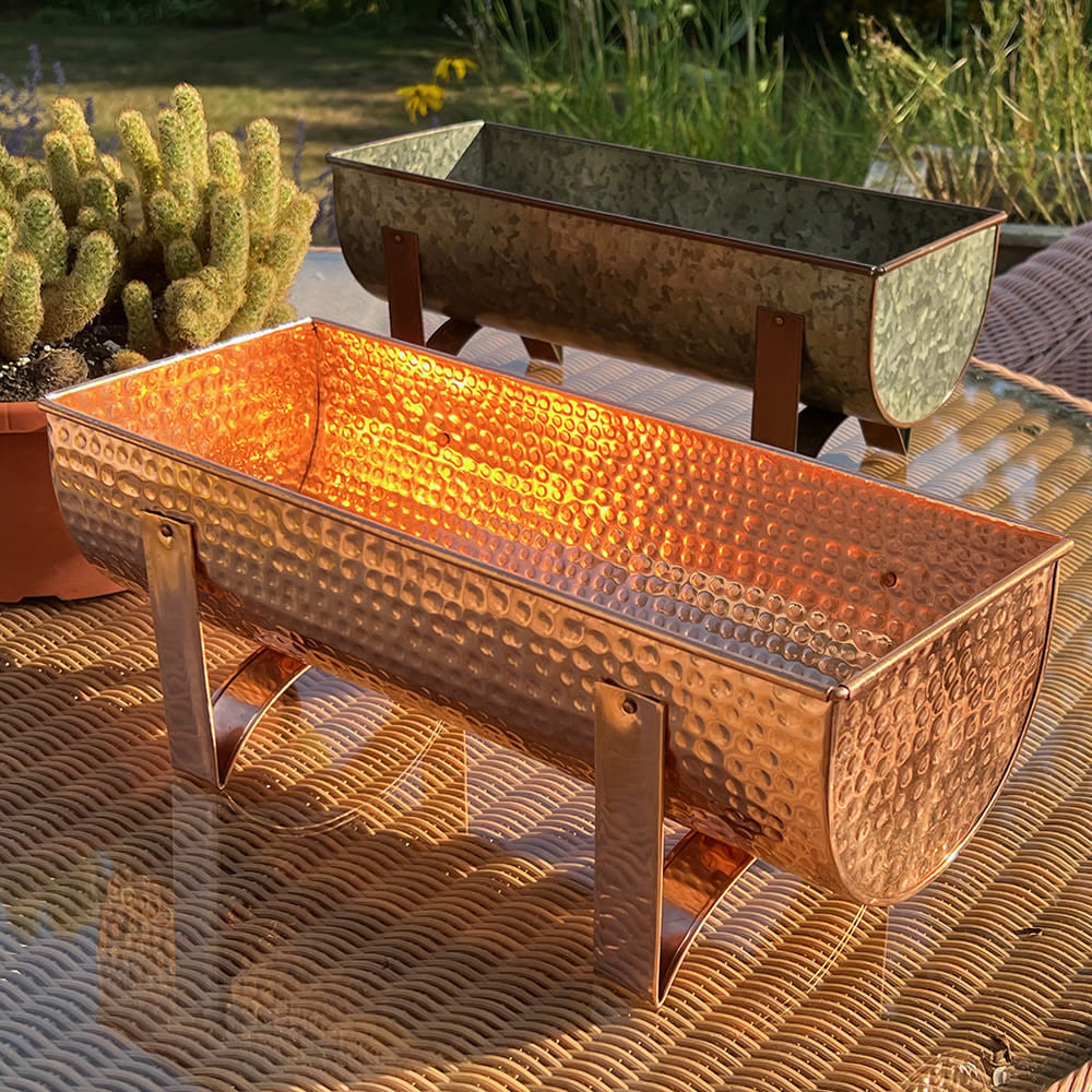 Small Solid Copper Window Planter