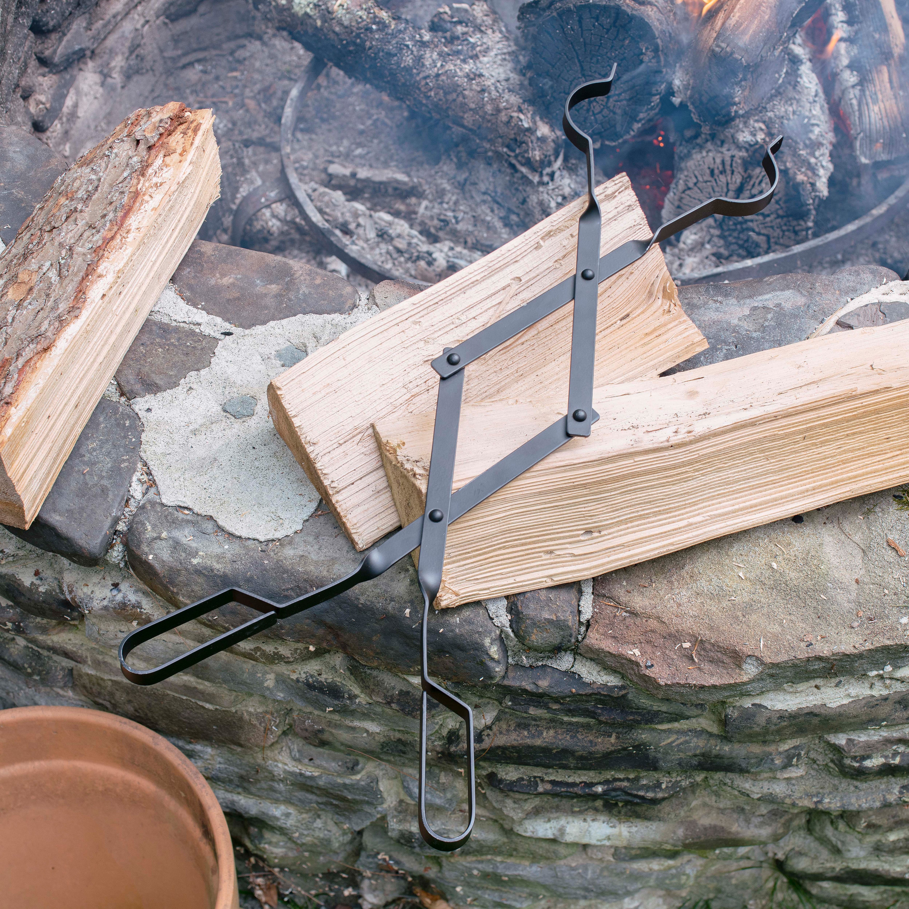 25" Fireplace Tools- Iron Log Grabber