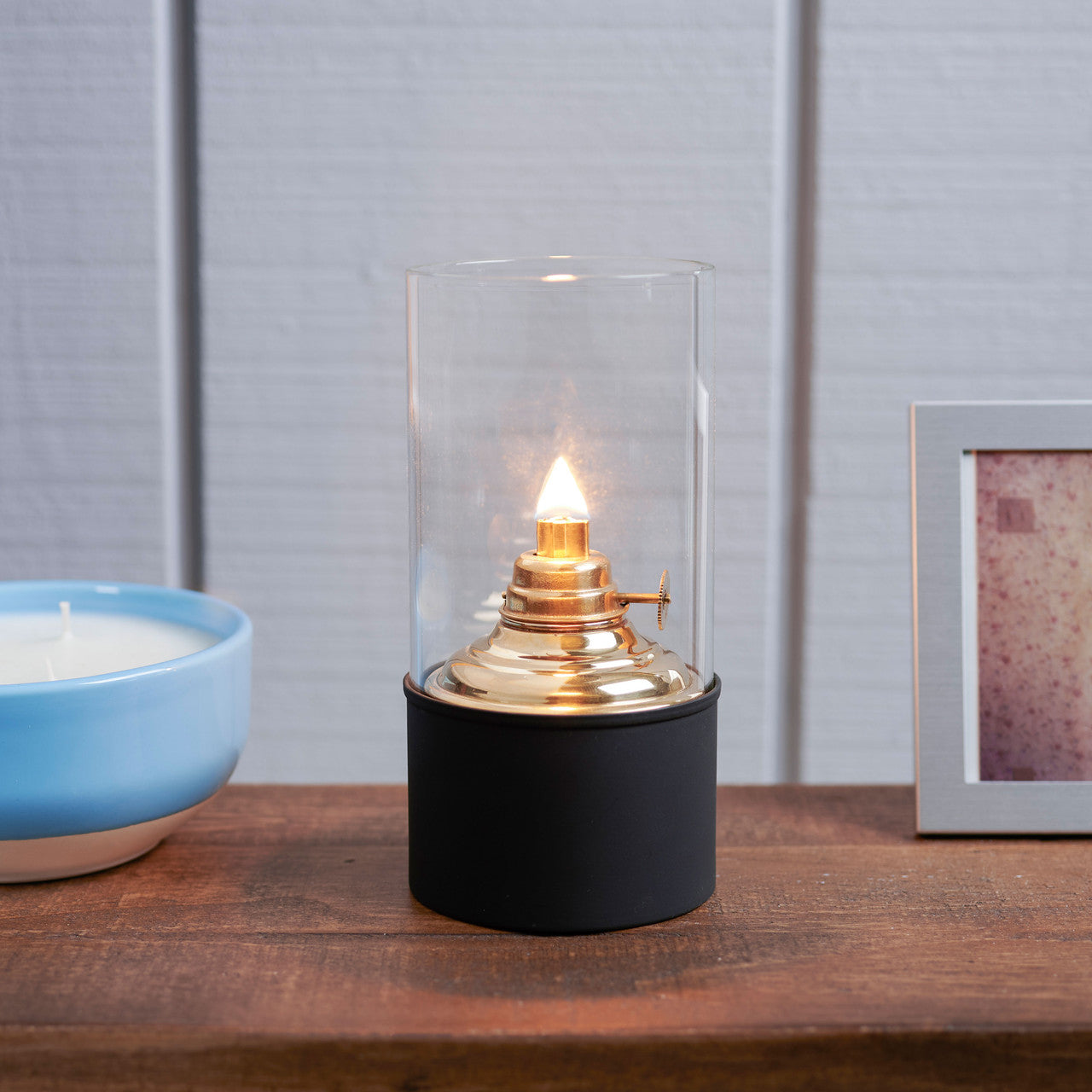 Desktop Oil Lamp with Interchangeable Bases