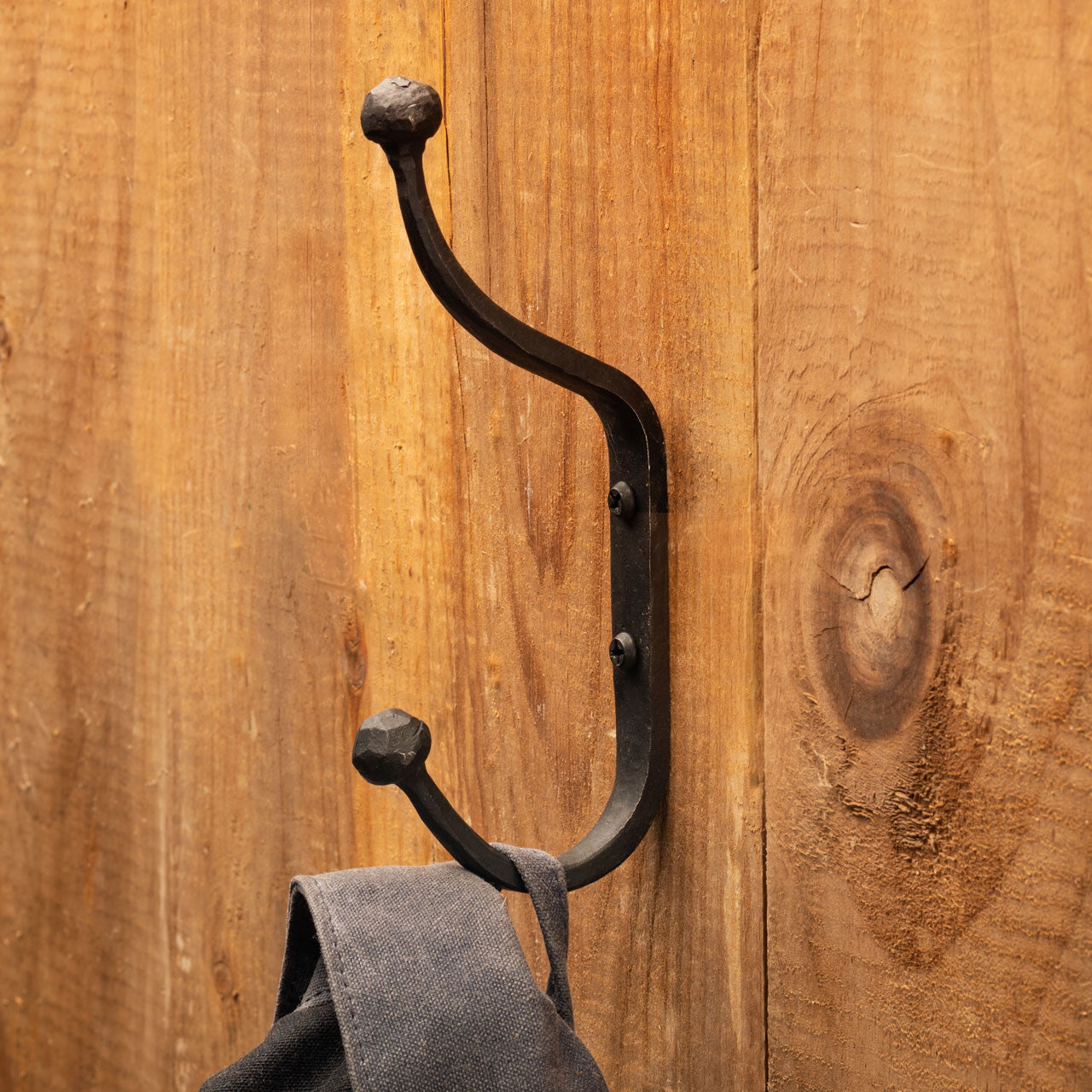 Forged Iron Double Coat Hook
