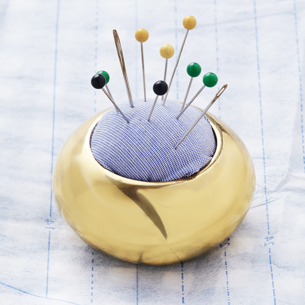 Set of 4 Brass Pincushions & Pattern Weights