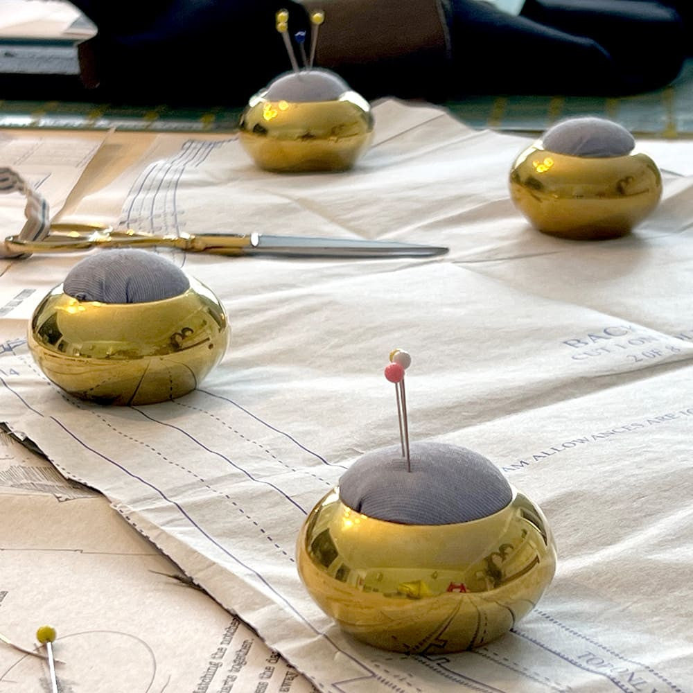 Set of 4 Brass Pincushions & Pattern Weights