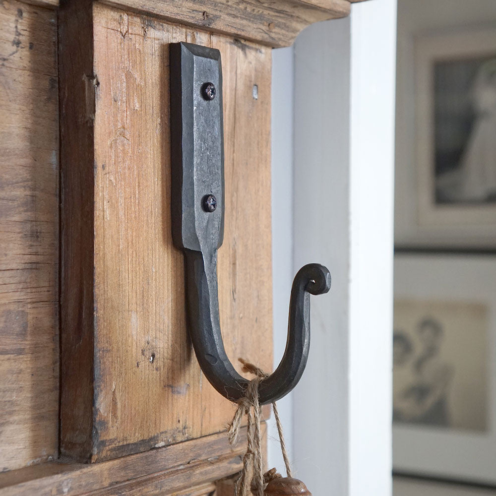 Medium Hand Forged Iron Wall Hook
